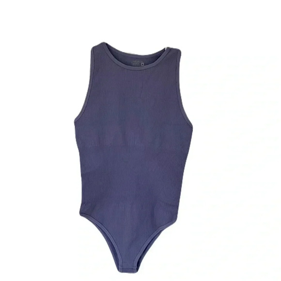 SKIMS Tops - Lavender purple tummy control ribbed size medium bodysuit halter